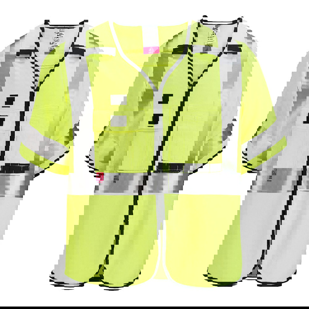 High Visibility Vests; Size: 4X/5X-Large ; Color: Yellow ; Closure Type: Hook & Loop ; ANSI Class: 3